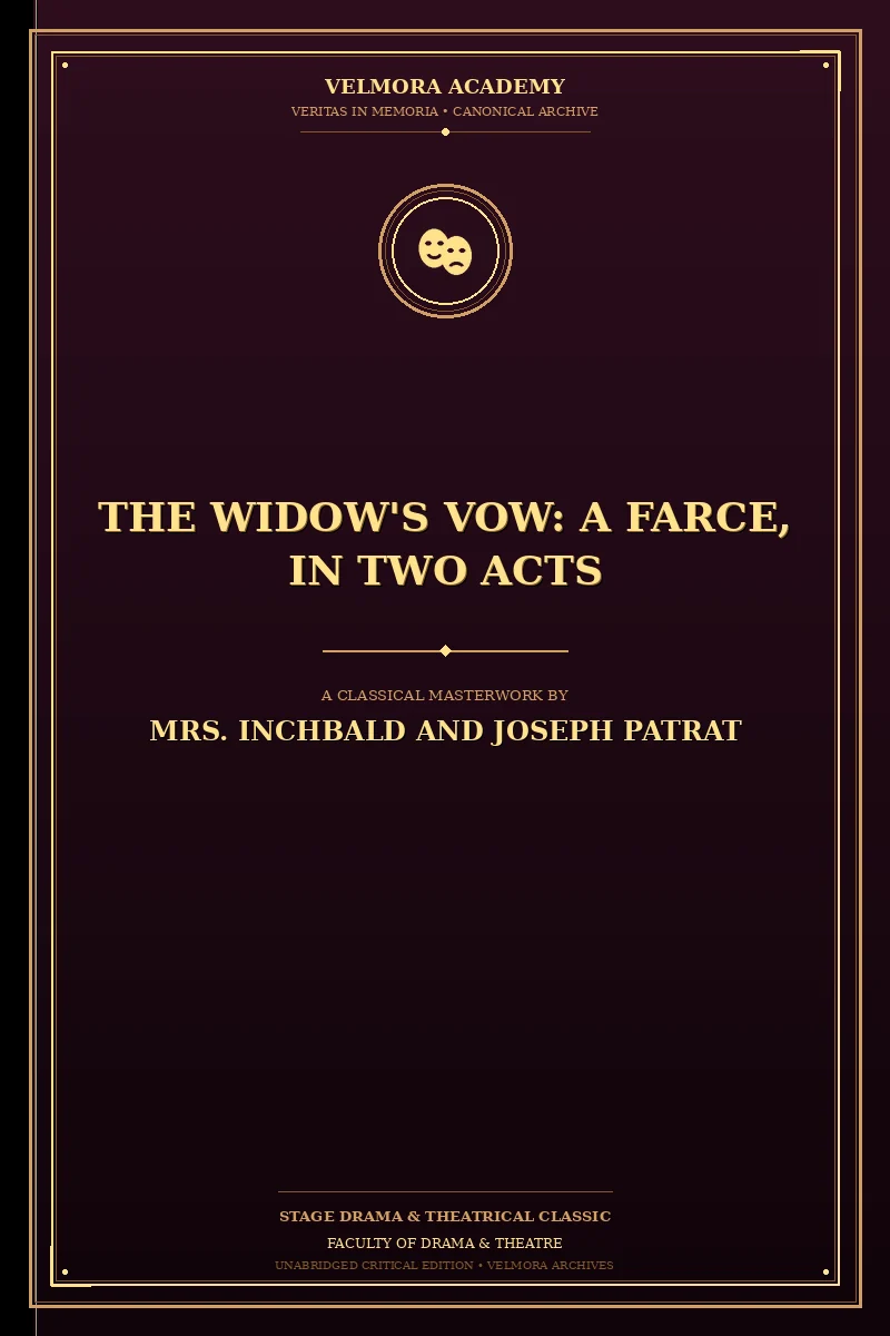 Cover of The Widow's Vow: A Farce, in Two Acts