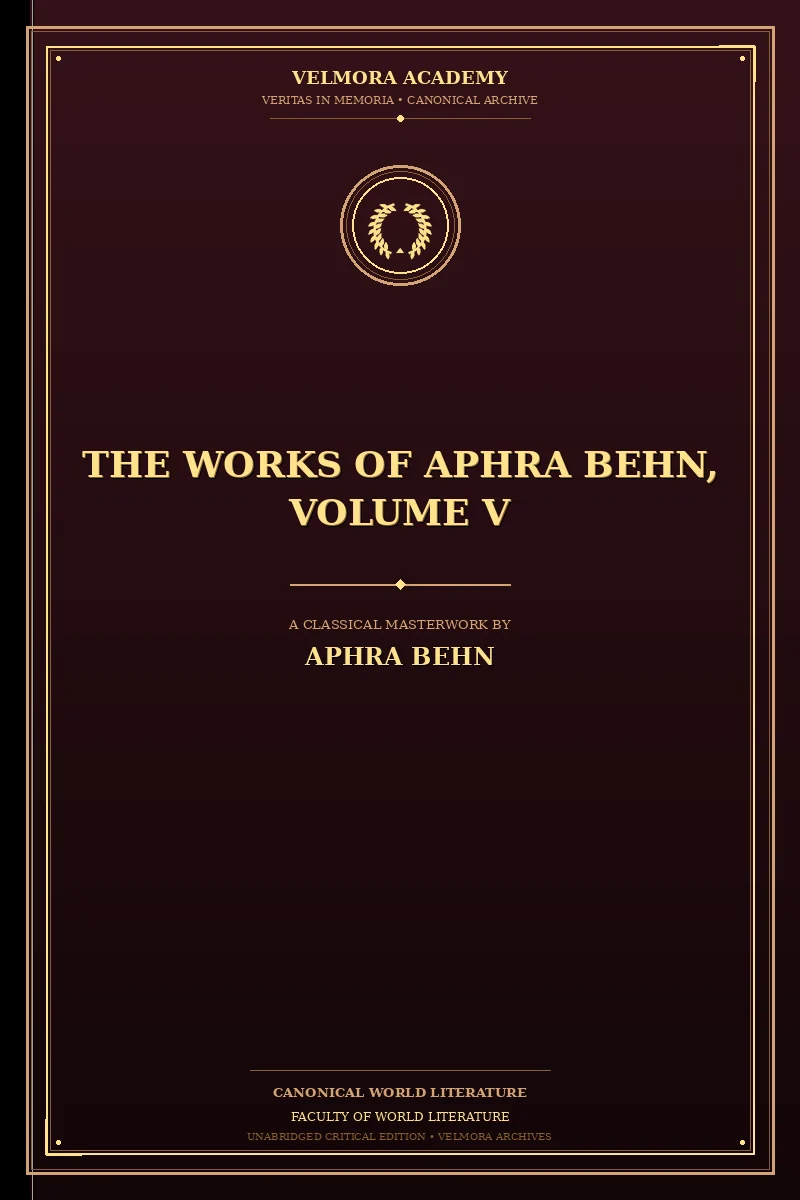 Cover of The Works of Aphra Behn, Volume V