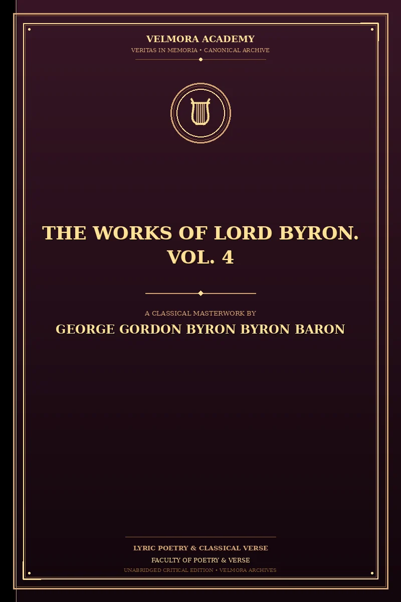 Cover of The Works of Lord Byron. Vol. 4