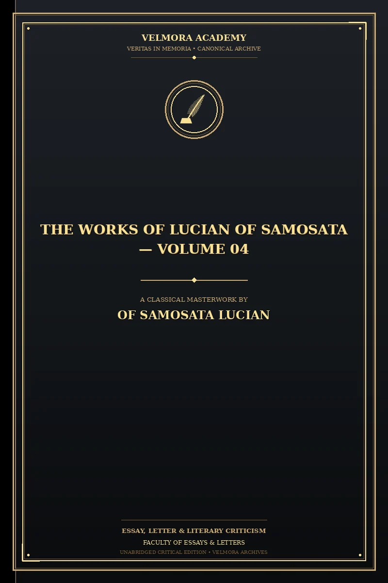 The Works of Lucian of Samosata — Volume 04
