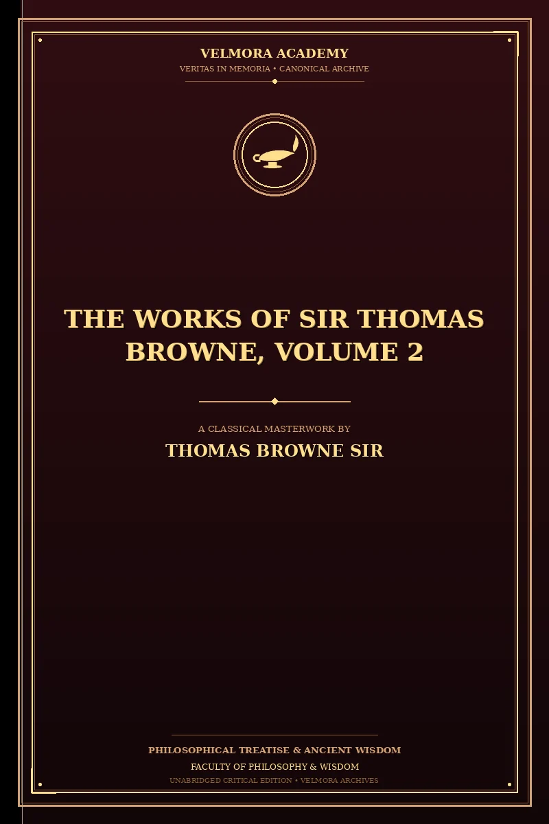 The Works of Sir Thomas Browne, Volume 2