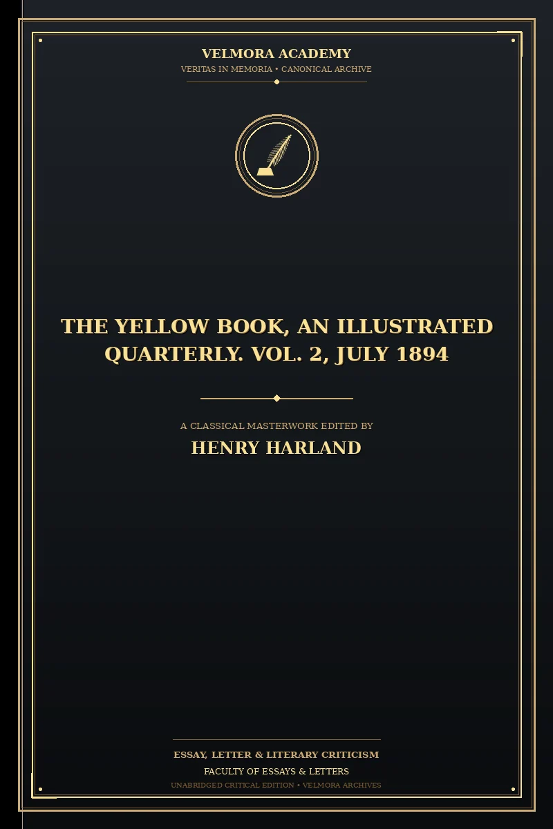 Cover of The Yellow Book, an Illustrated Quarterly. Vol. 2, July 1894
