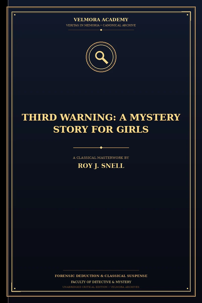 Cover of Third Warning: A Mystery Story for Girls