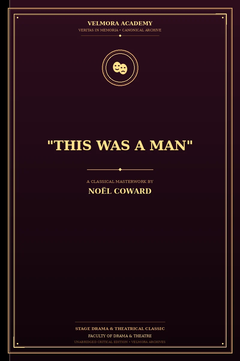 Cover of "This was a man"