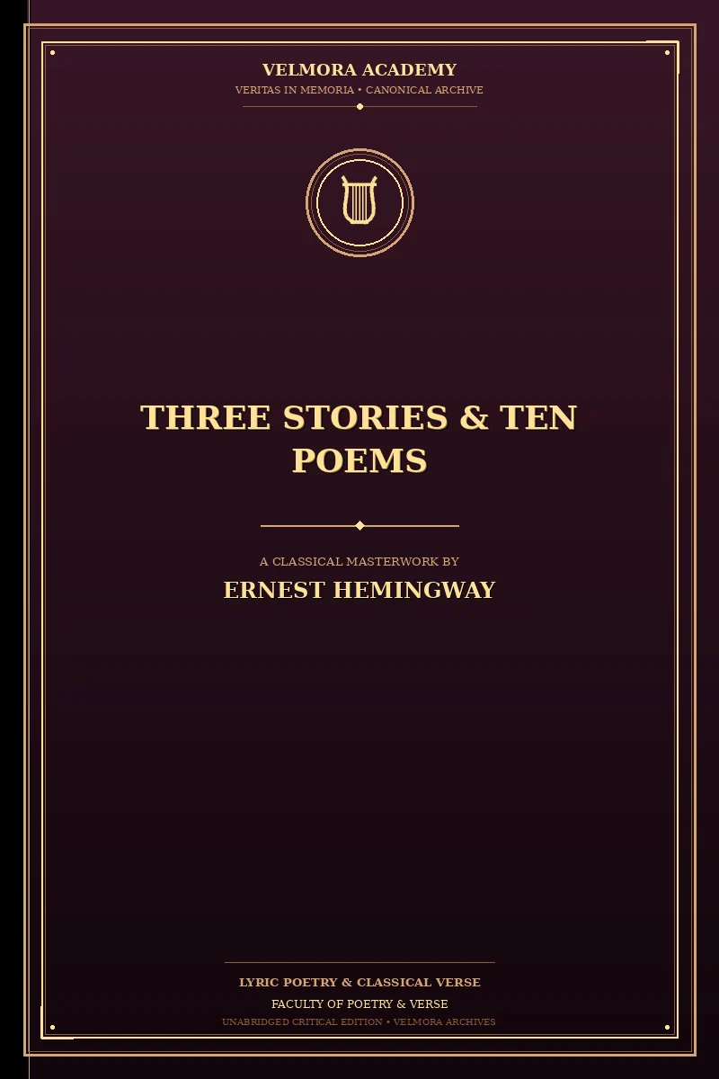 Cover of Three Stories & Ten Poems