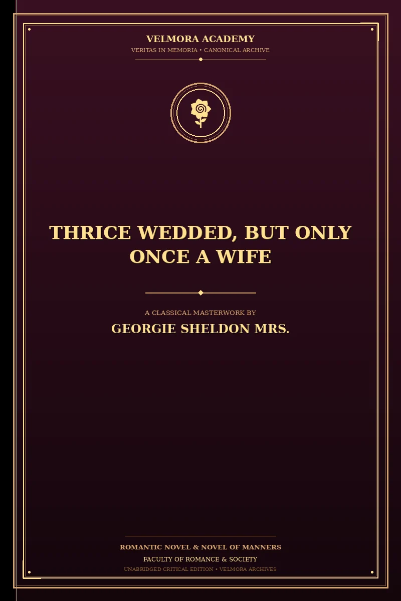 Thrice wedded, but only once a wife