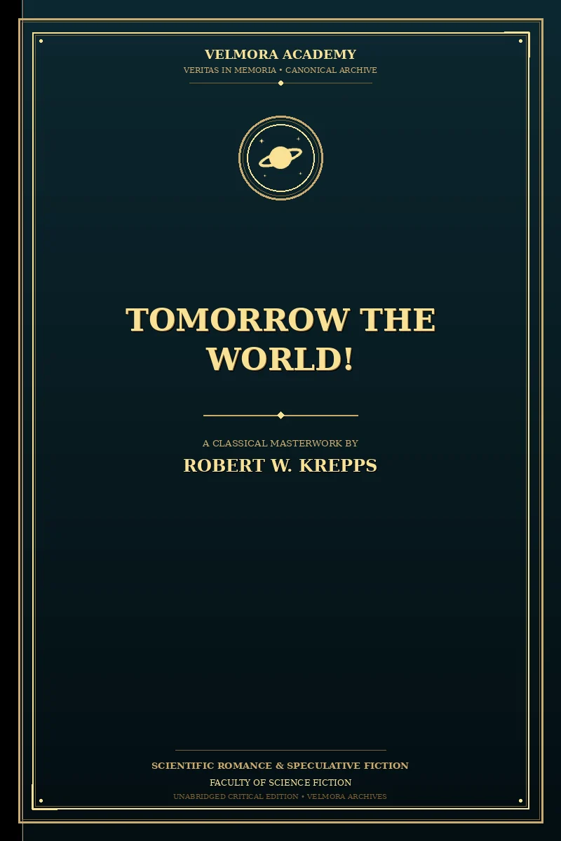 Cover of Tomorrow the World!