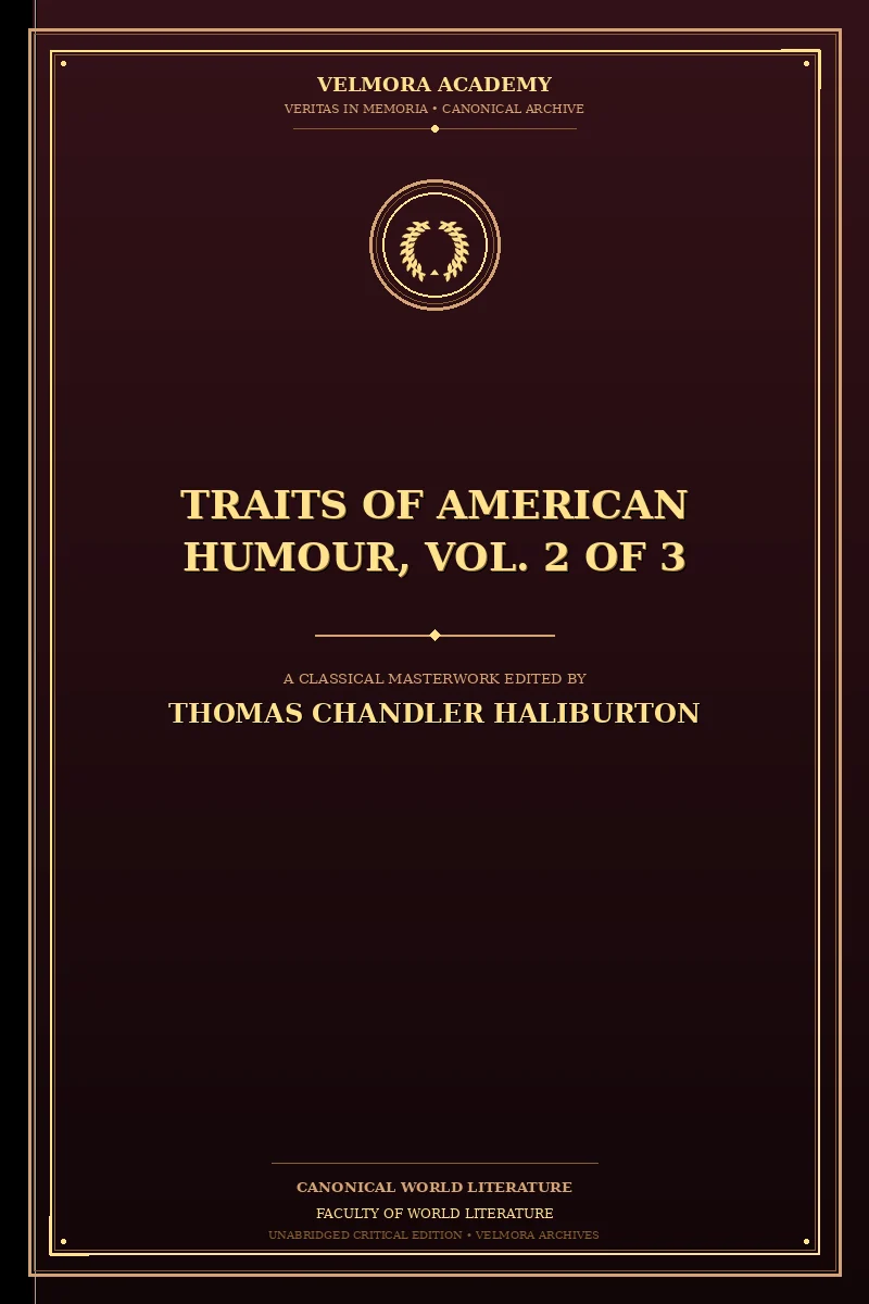 Cover of Traits of American Humour, Vol. 2 of 3