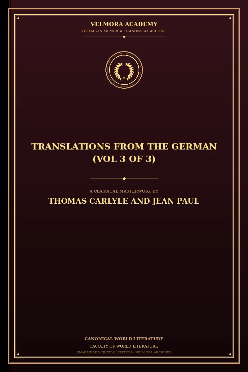 Cover of Translations from the German (Vol 3 of 3)