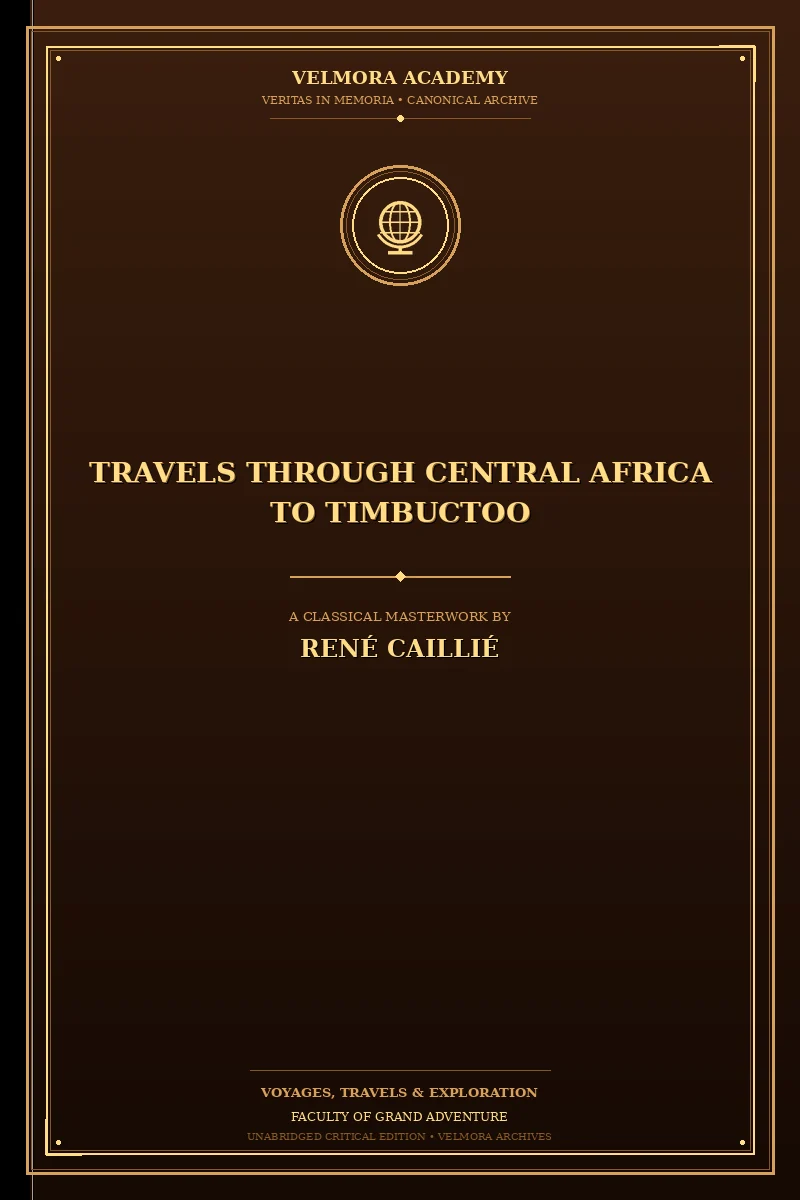 Cover of Travels through Central Africa to Timbuctoo
