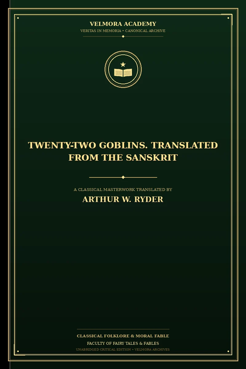 Twenty-Two Goblins. Translated from the Sanskrit