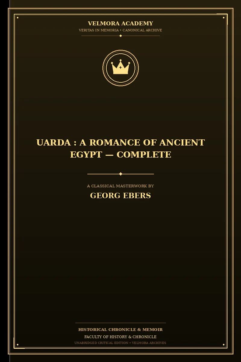 Cover of Uarda : a Romance of Ancient Egypt — Complete