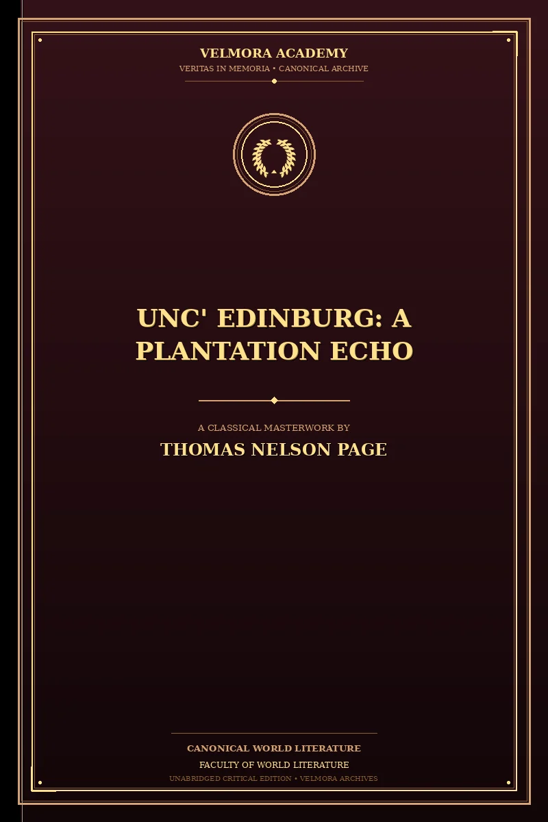 Cover of Unc' Edinburg: A Plantation Echo