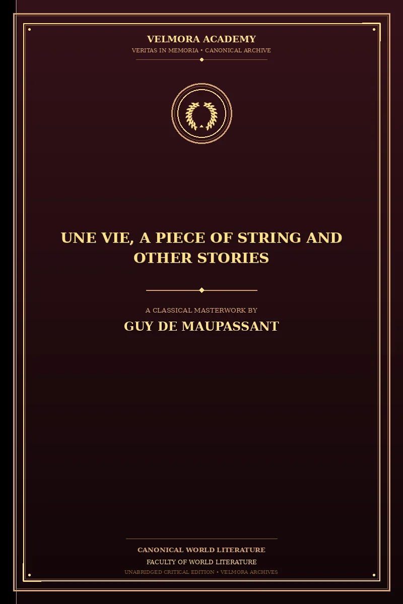 Cover of Une Vie, a Piece of String and Other Stories
