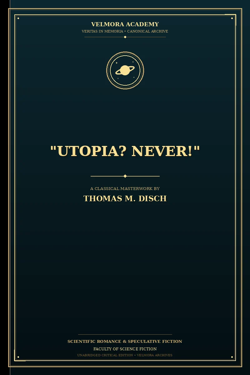 Cover of "Utopia? Never!"