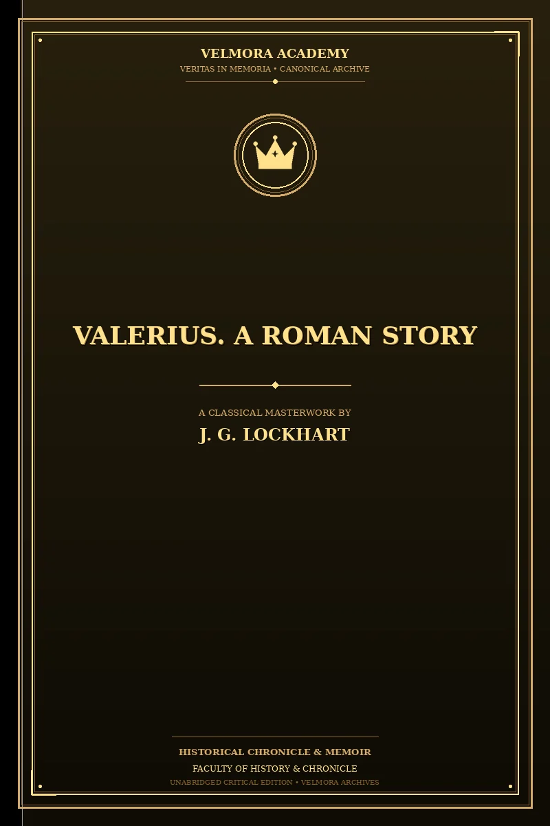 Cover of Valerius. A Roman Story