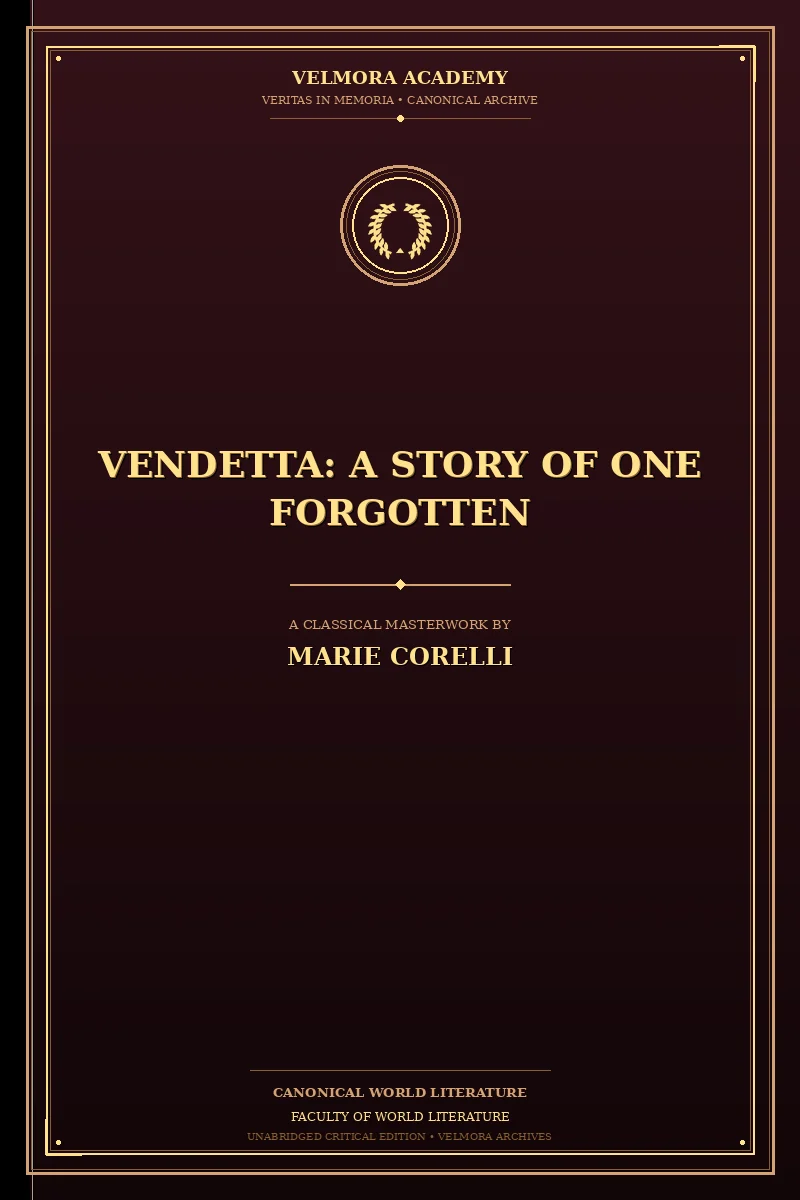 Cover of Vendetta: A Story of One Forgotten