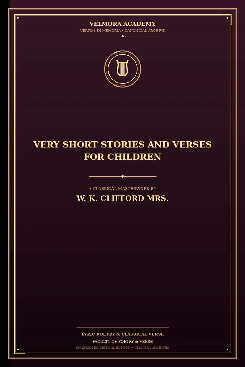 Cover of Very Short Stories and Verses For Children