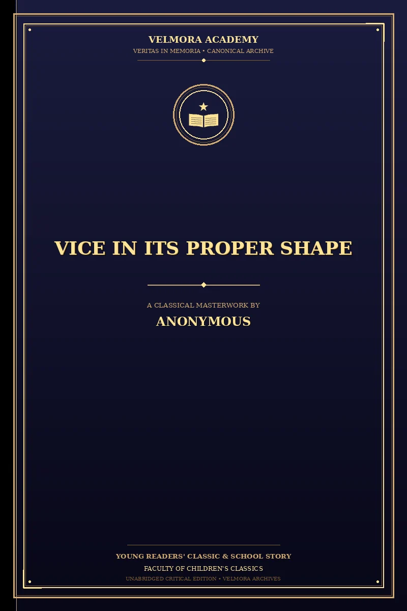 Cover of Vice in Its Proper Shape
