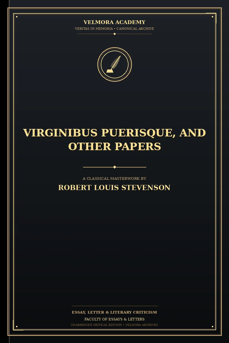 Cover of Virginibus Puerisque, and Other Papers