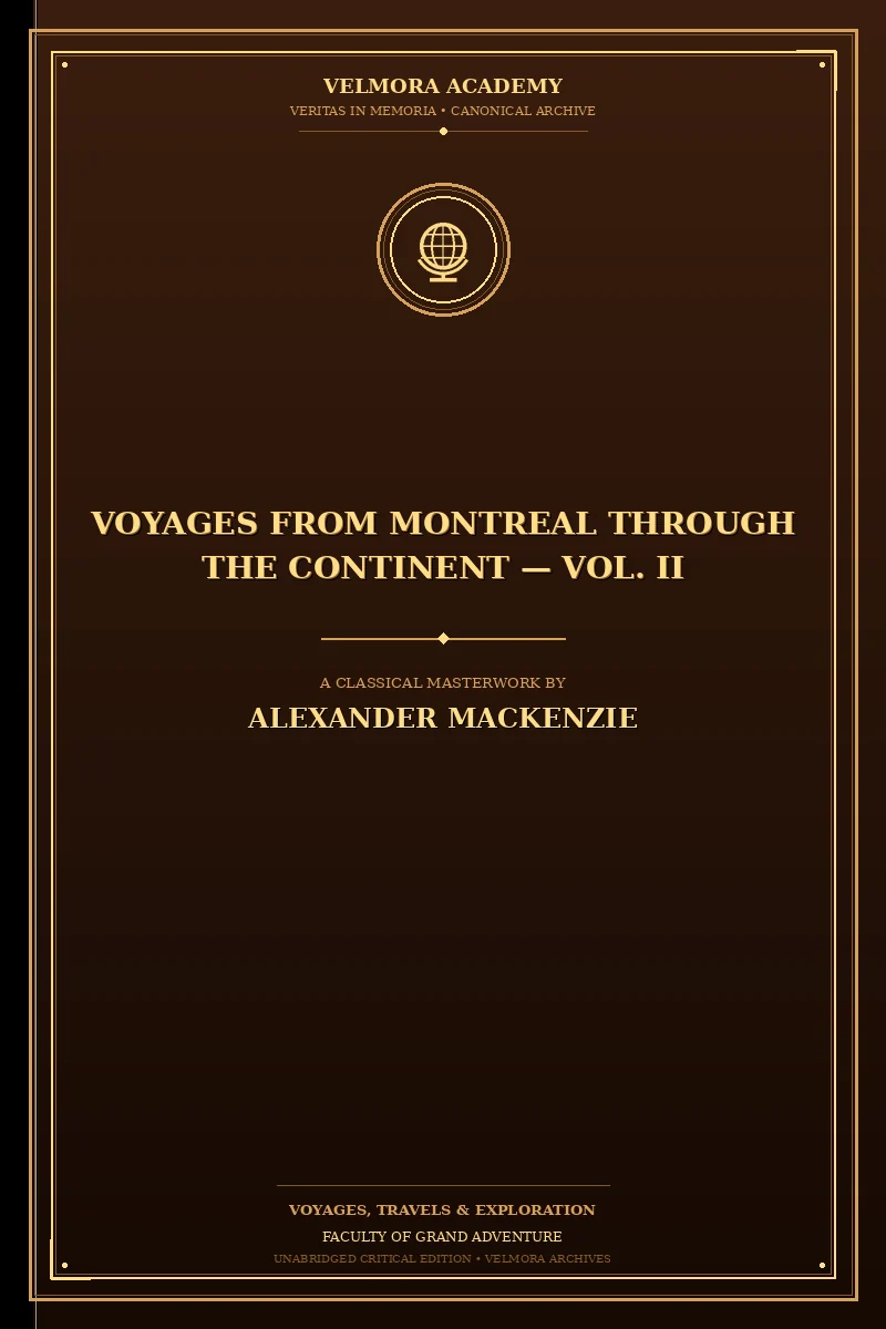 Cover of Voyages from Montreal Through the Continent — Vol. II