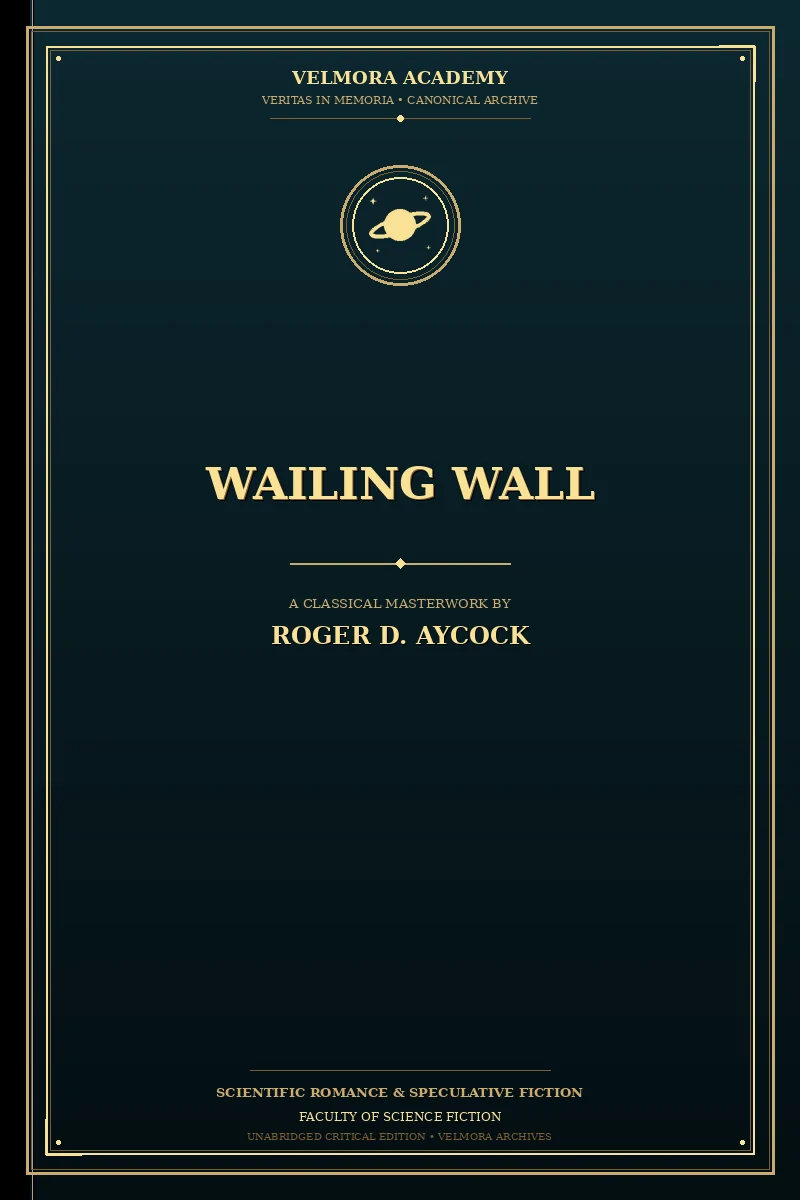 Cover of Wailing Wall