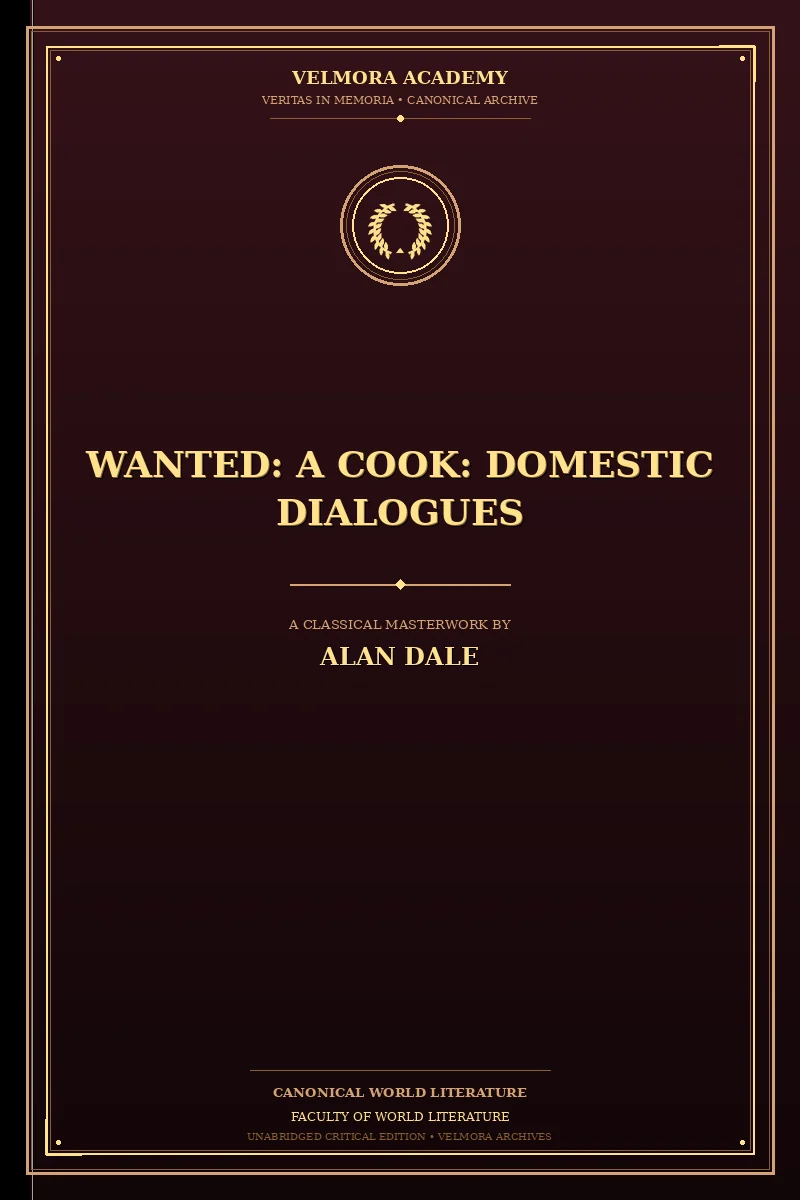 Wanted: A Cook: Domestic Dialogues