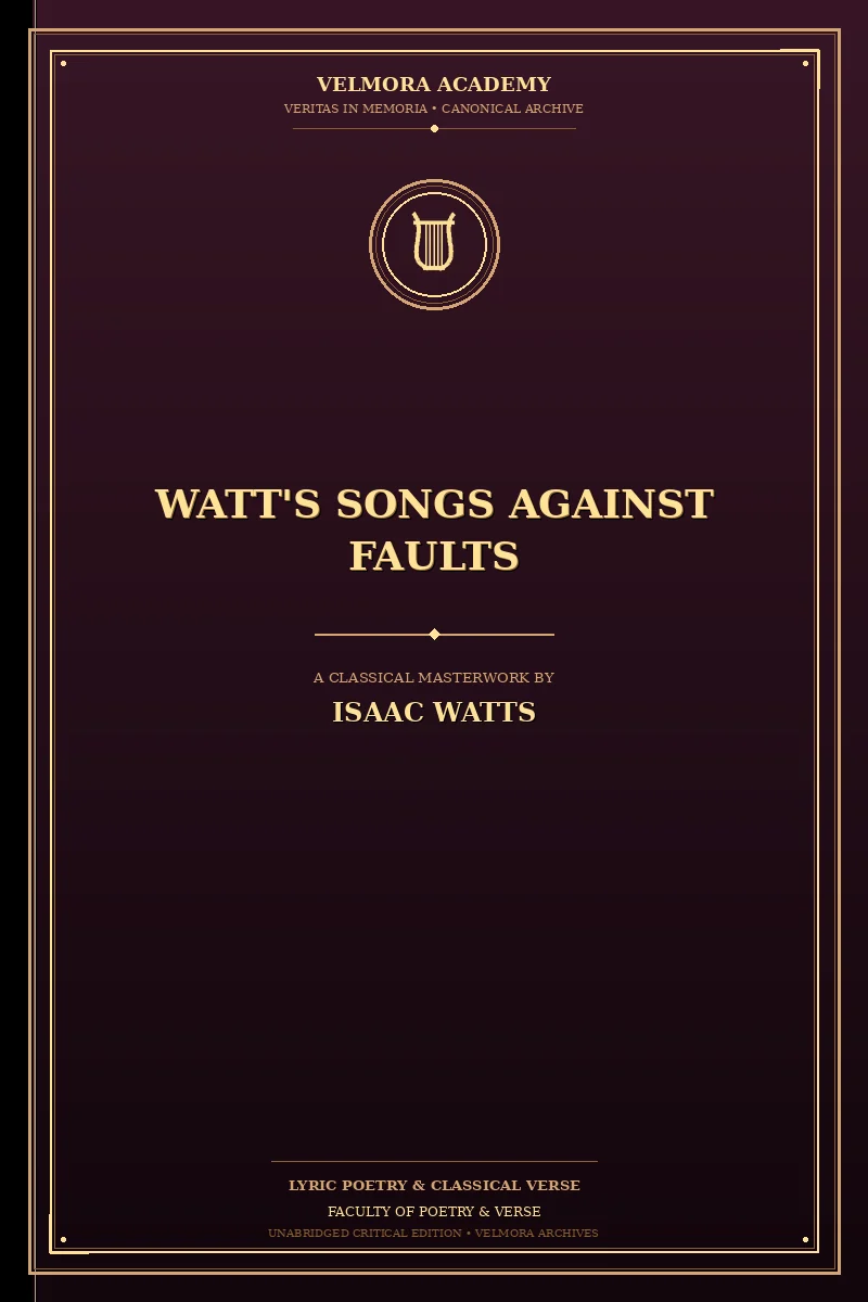 Cover of Watt's Songs Against Faults