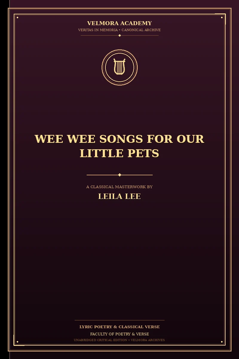 Cover of Wee Wee Songs for Our Little Pets