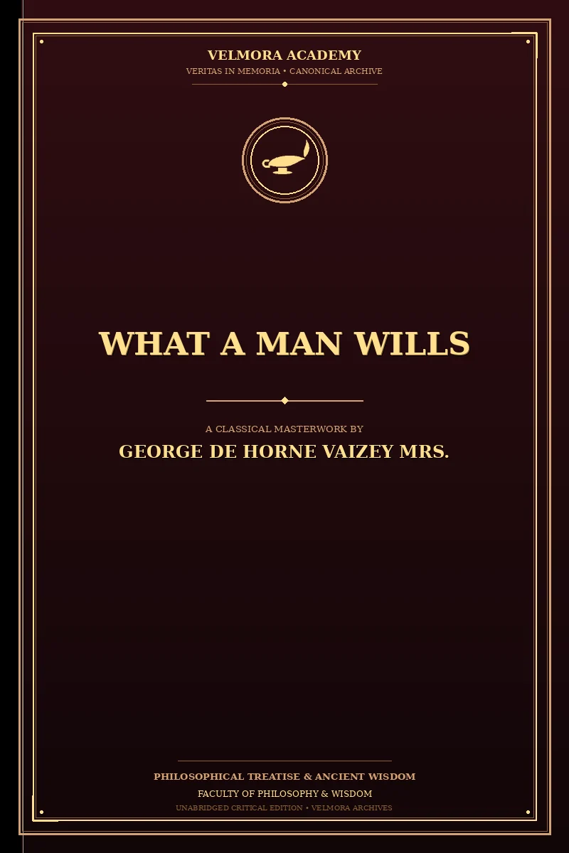 Cover of What a Man Wills