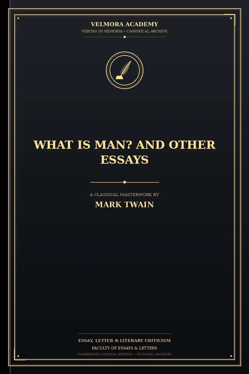 Cover of What Is Man? and Other Essays