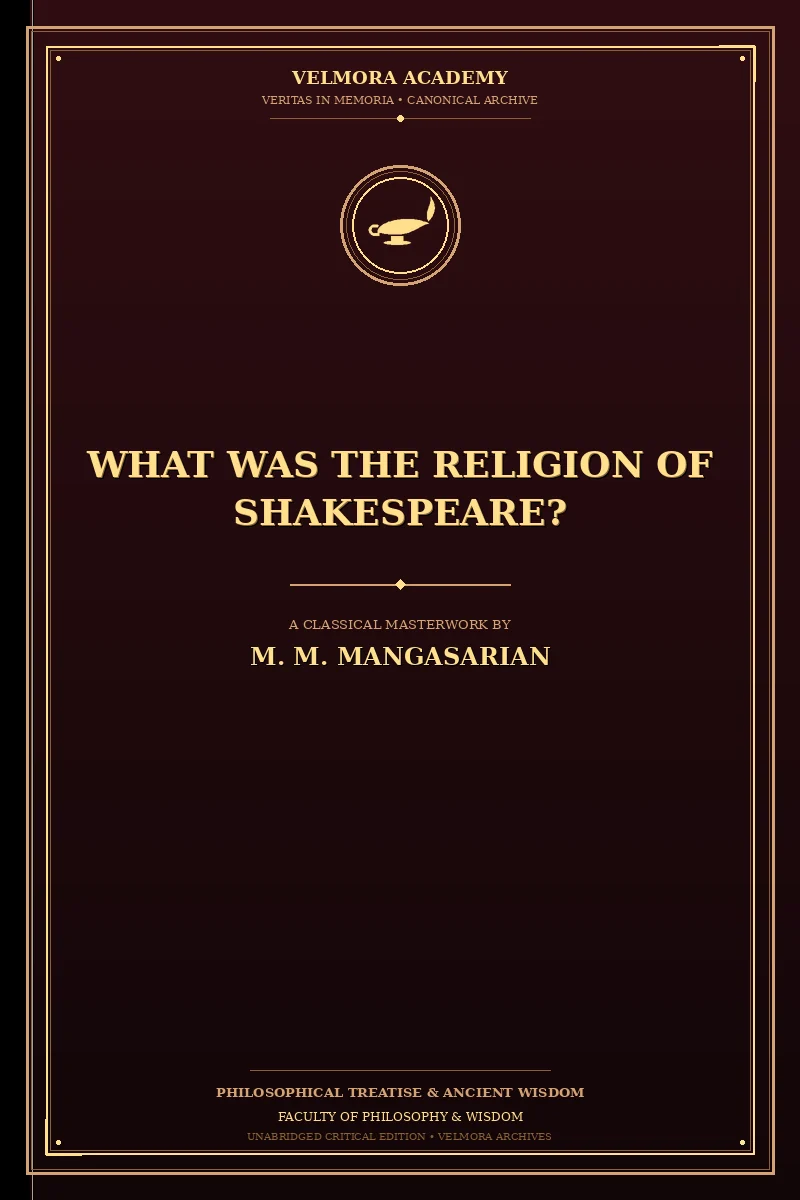 What Was the Religion of Shakespeare?