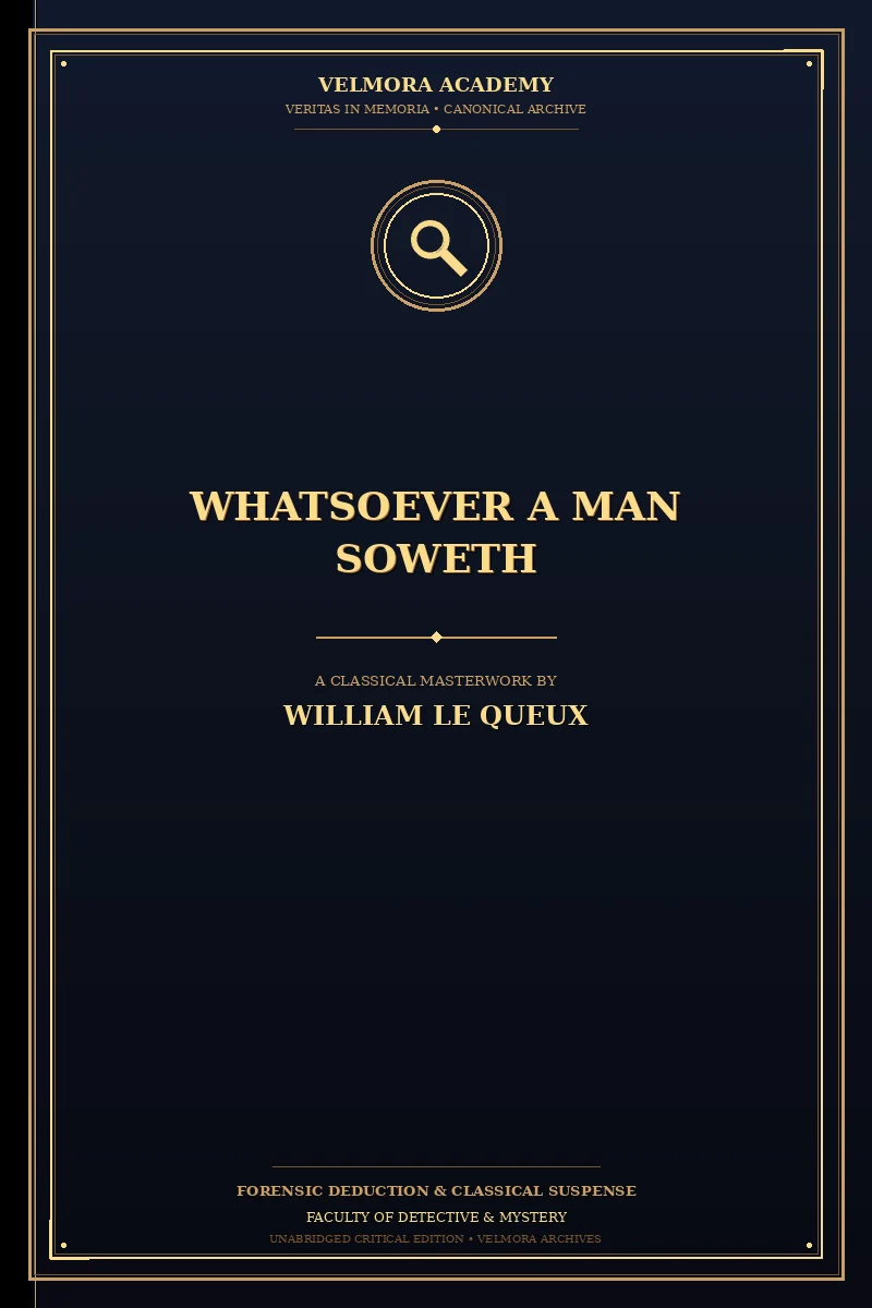 Whatsoever a Man Soweth