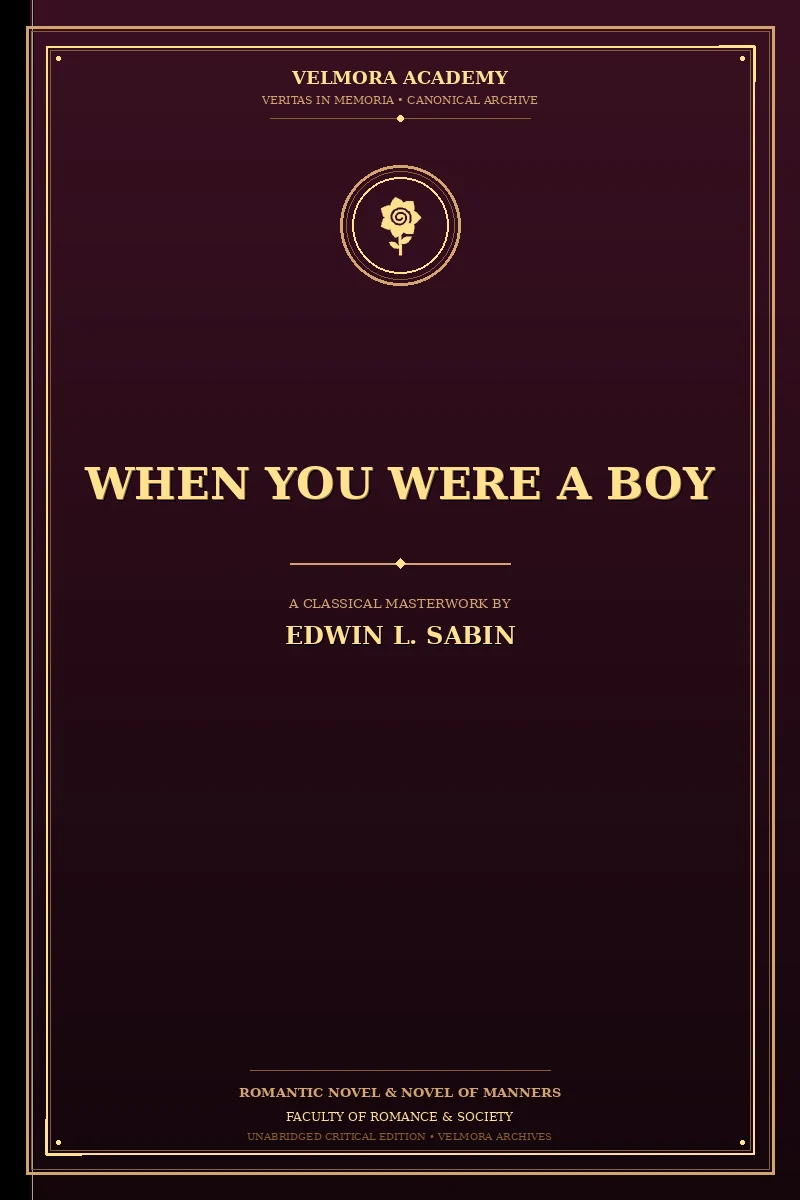 When You Were a Boy