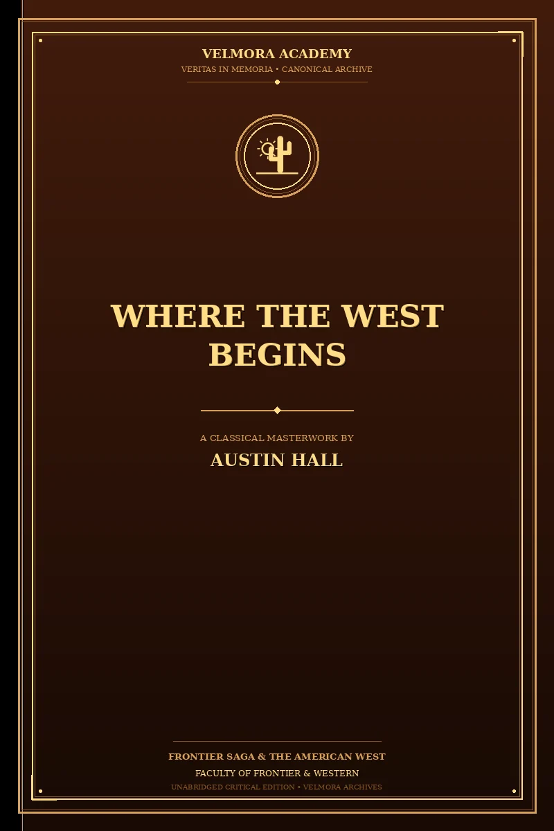 Cover of Where the West begins