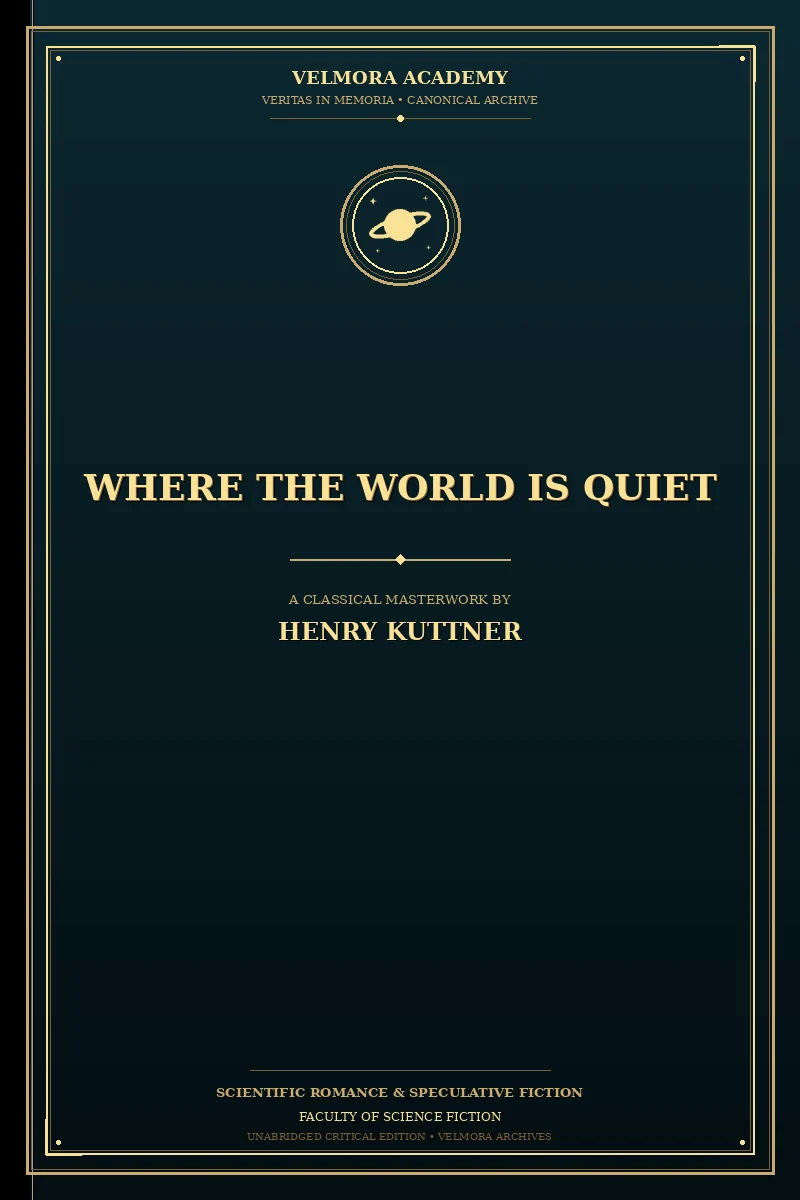 Cover of Where the World Is Quiet