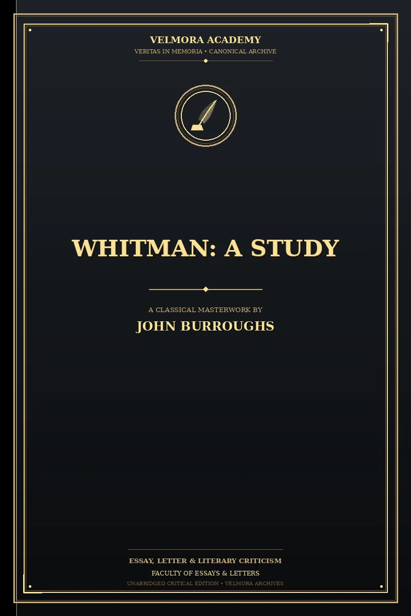Cover of Whitman: A Study
