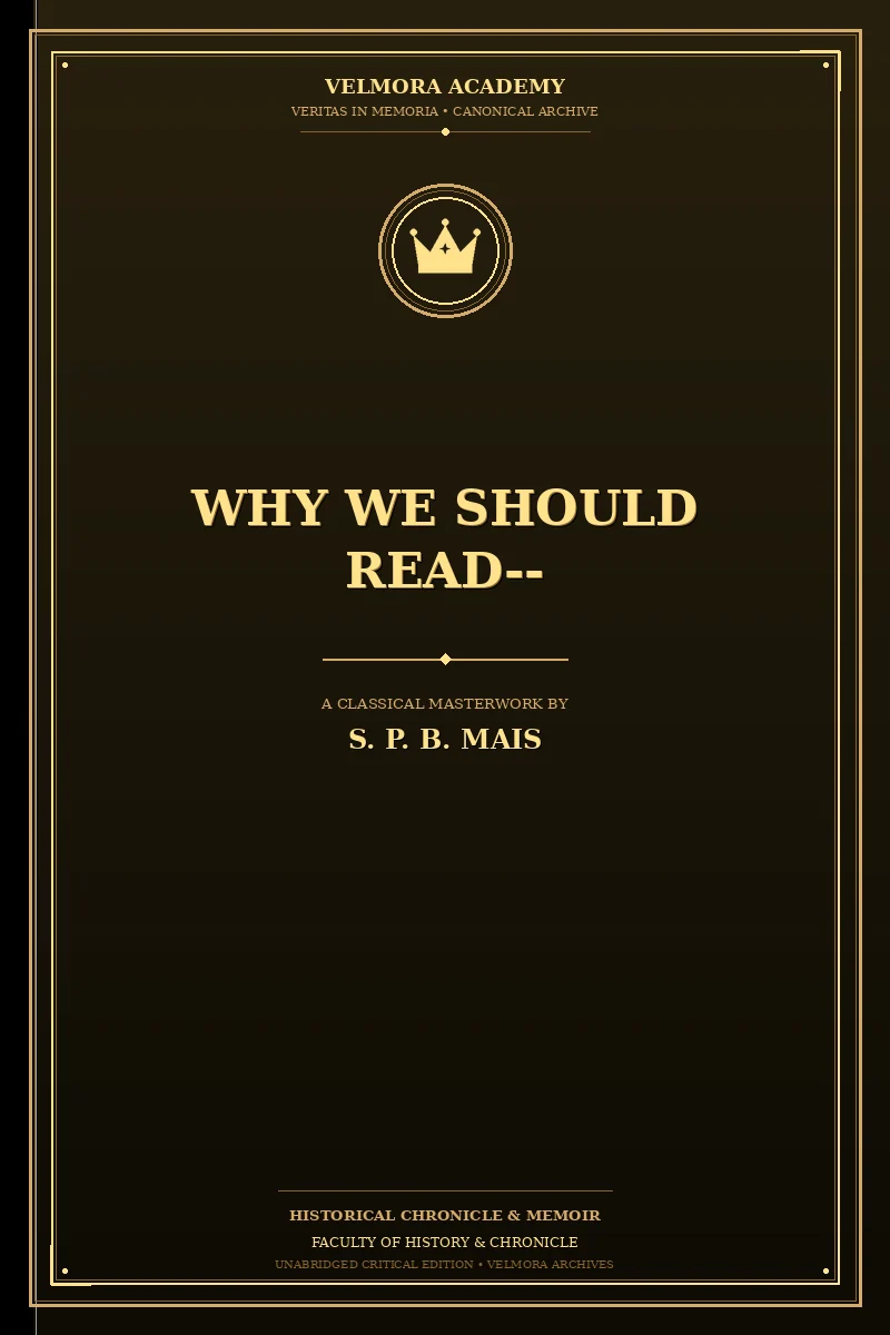 Cover of Why We Should Read--