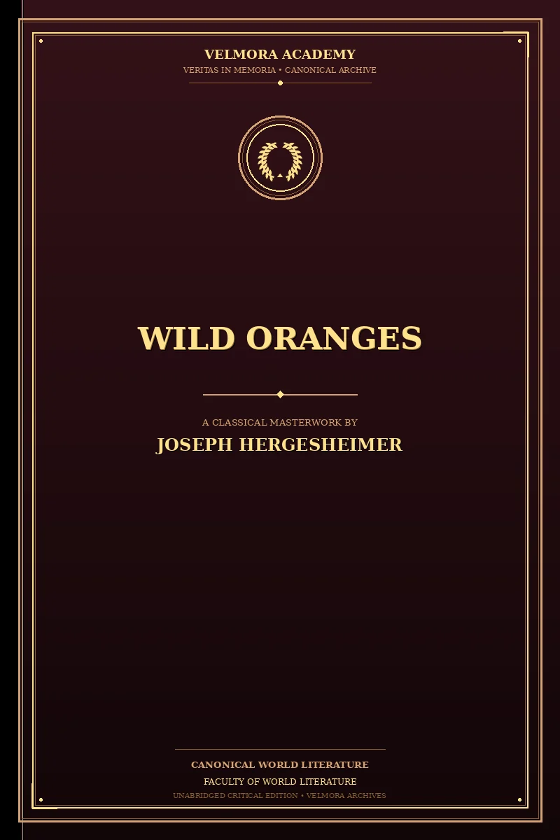 Cover of Wild Oranges