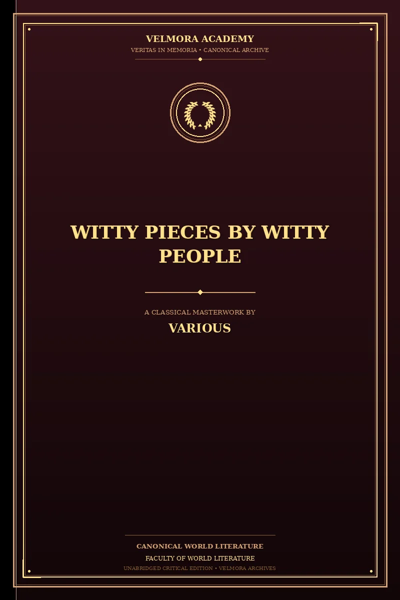 Cover of Witty Pieces by Witty People