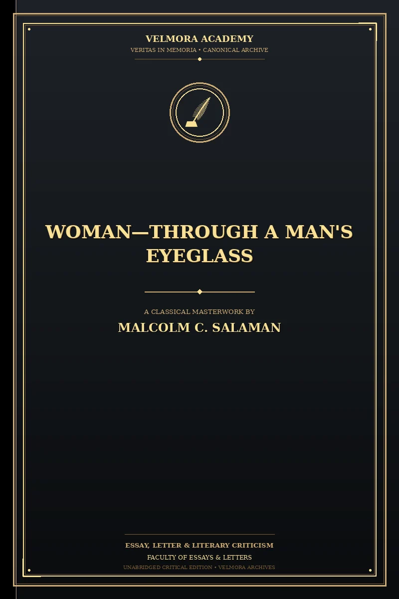 Cover of Woman—through a man's eyeglass