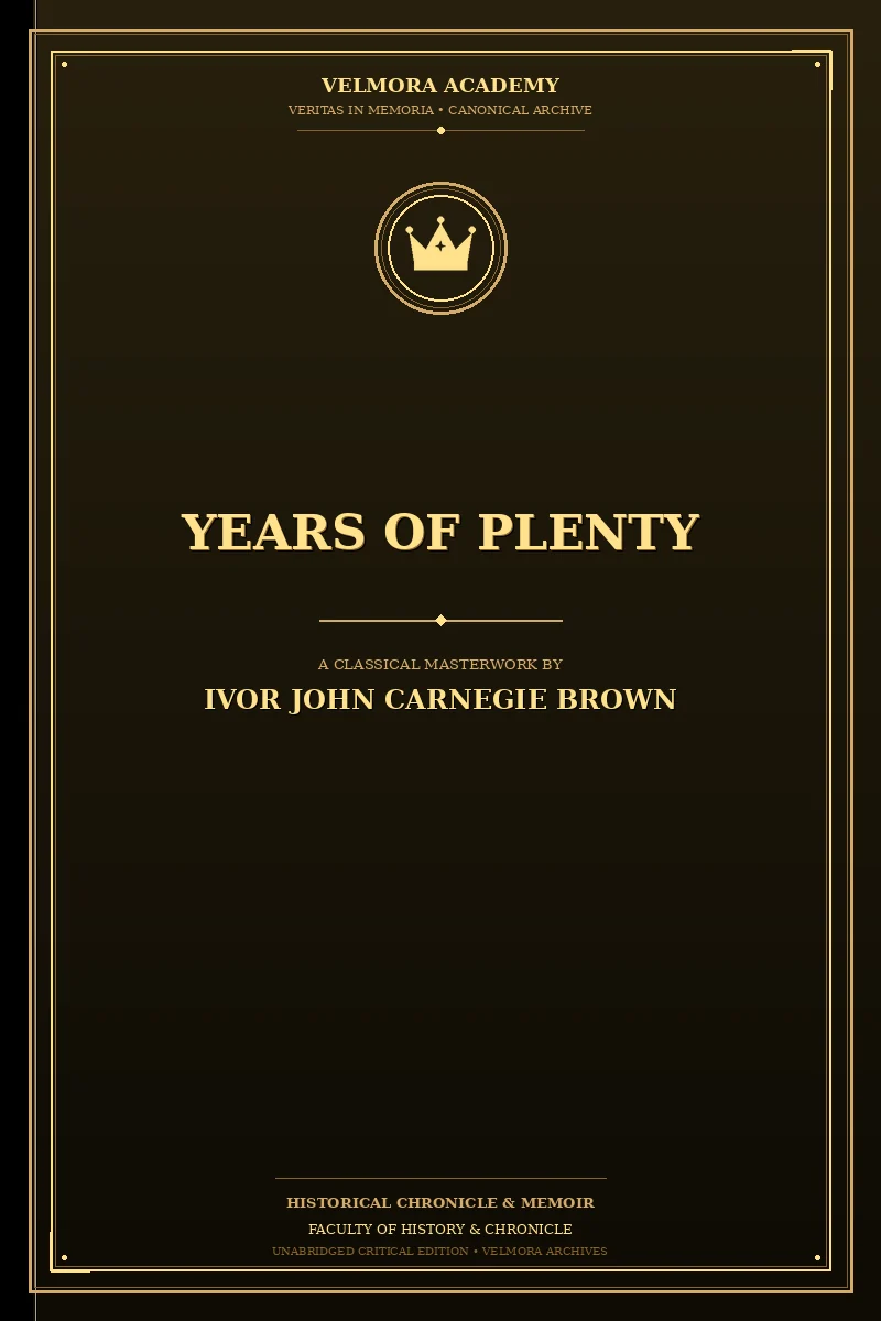 Years of Plenty
