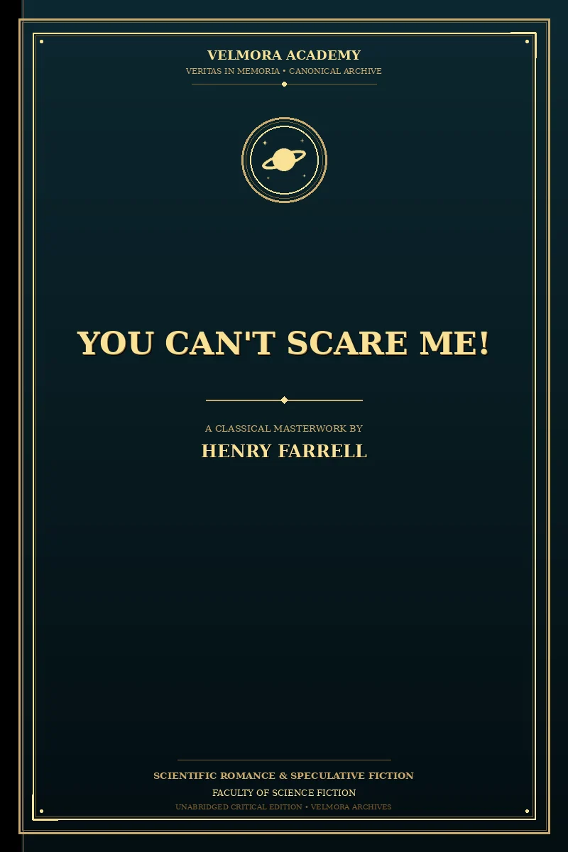 Cover of You can't scare me!