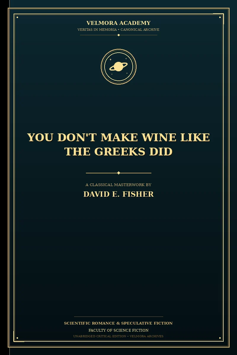 Cover of You Don't Make Wine Like the Greeks Did