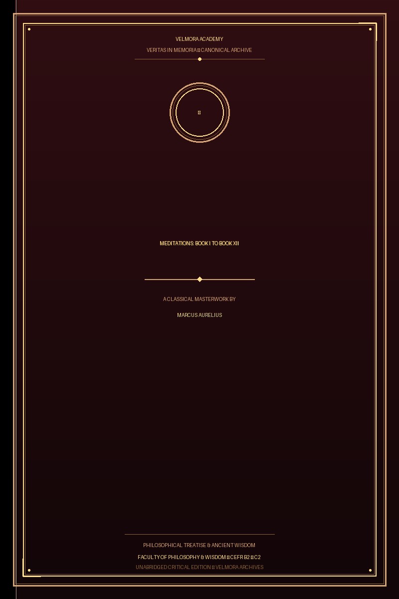 Meditations: Book I to Book XII