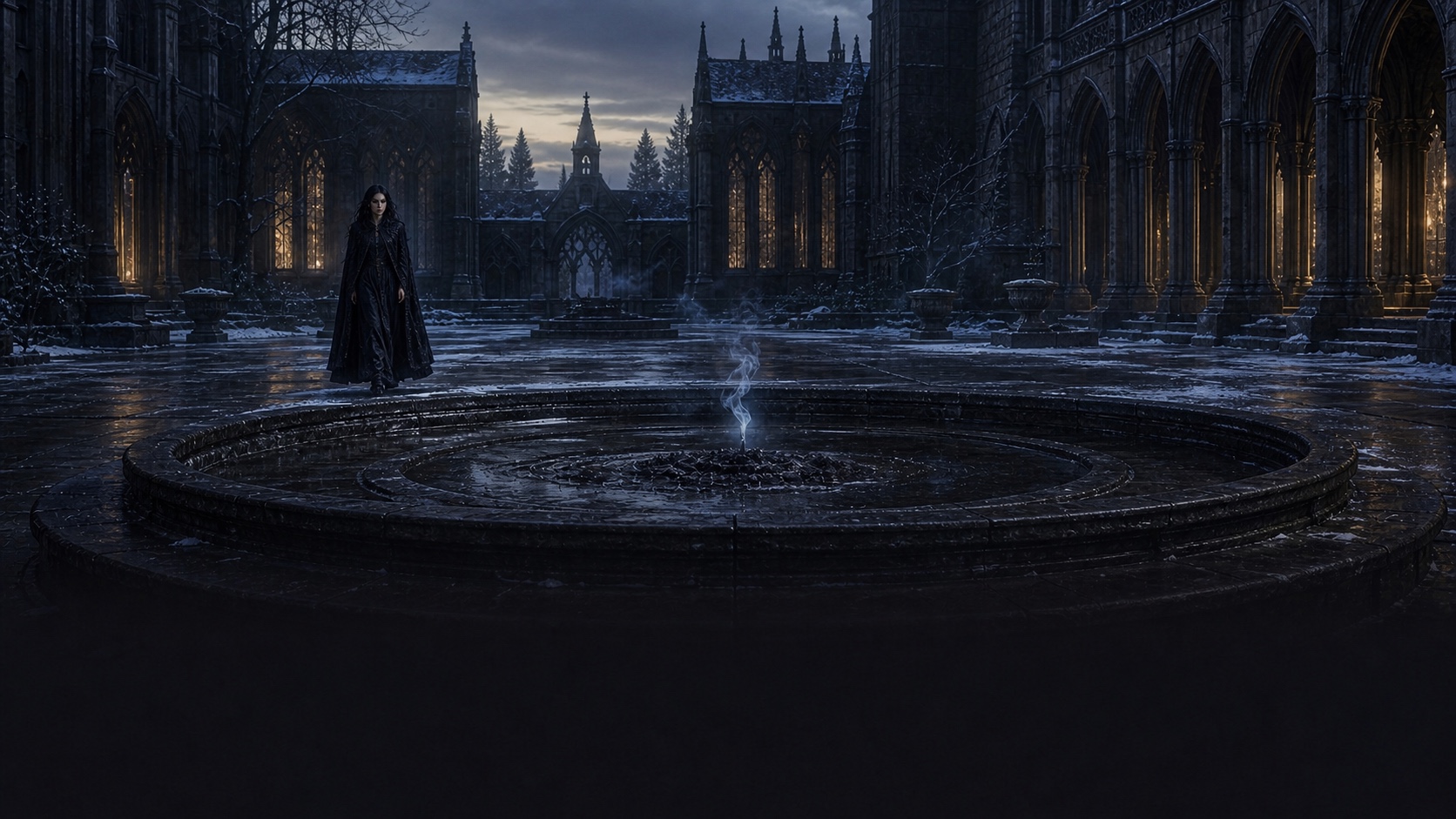 The last Wispfire dies over the northern courtyard