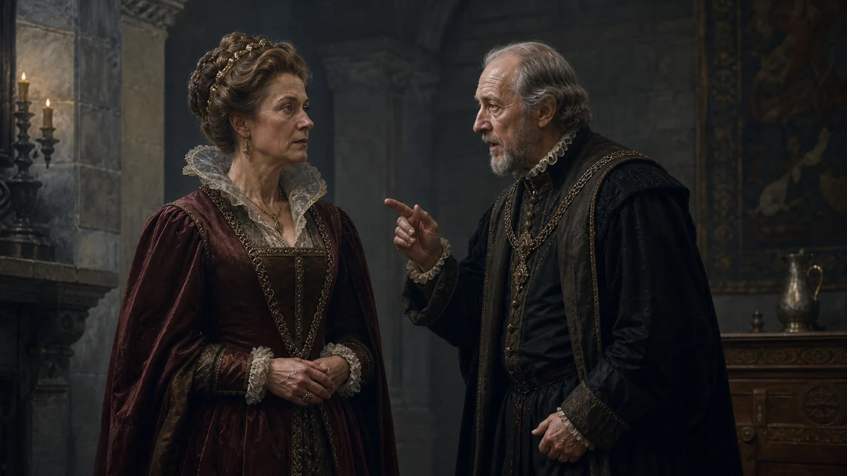Hamlet, Act 3, Scene 4: Another room in the Castle, reading 1: Enter Queen and Polonius.