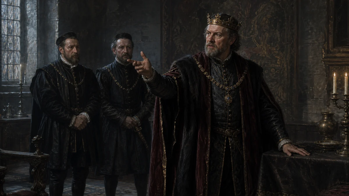 Hamlet, Act 4, Scene 3: Another room in the Castle, reading 1: Enter King, attended.