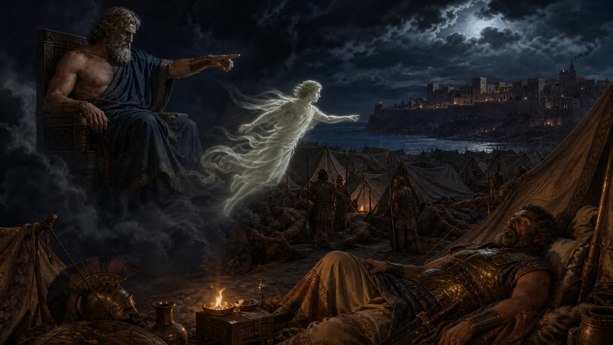 The Iliad, Book 2, reading 1: Now pleasing sleep had seal’d each mortal eye, Stretch’d in the tents the Grecian leaders lie: The immortals slumber’d o