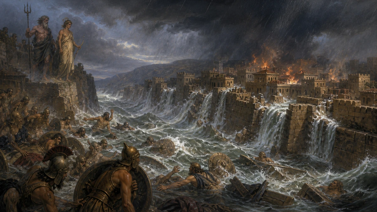 The Iliad, Book 12, reading 1: While thus the hero’s pious cares attend The cure and safety of his wounded friend, Trojans and Greeks with clashing shi